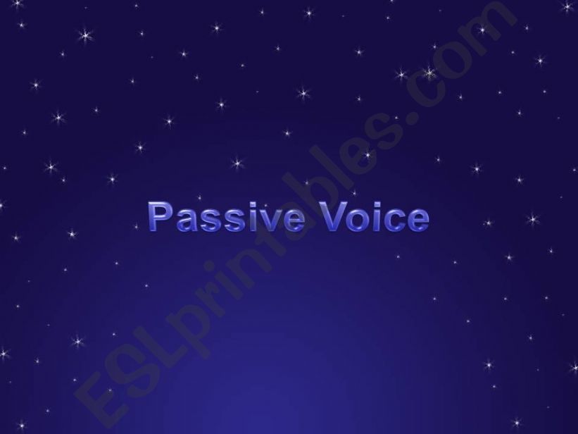 Passive voice powerpoint