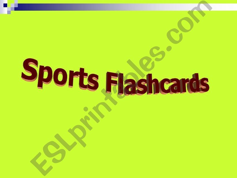 SPORTS FLASHCARDS PART 1 powerpoint