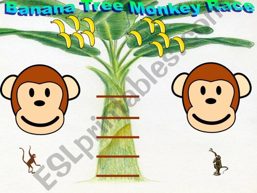 Banana Tree Monkey Race powerpoint