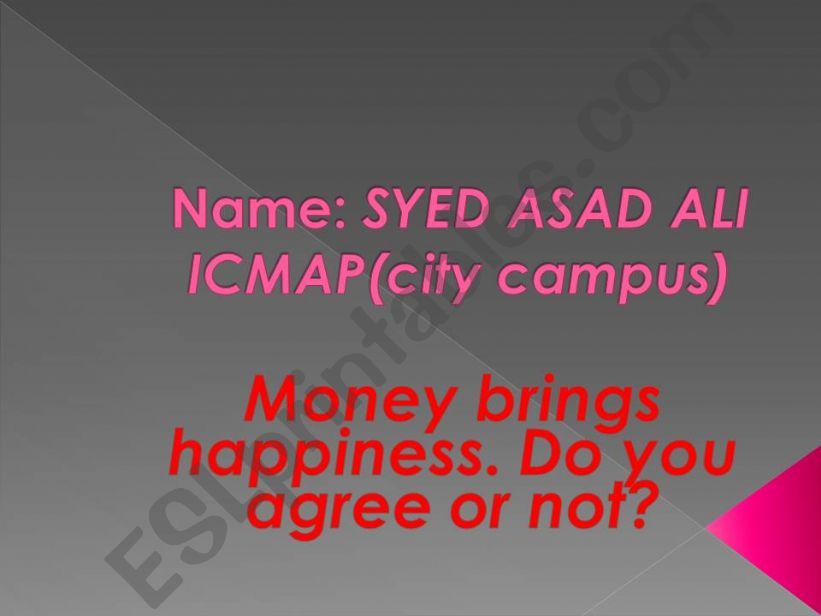 money brings happiness powerpoint