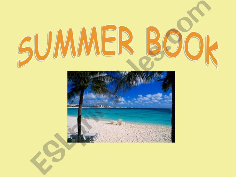 SUMMER BOOK powerpoint