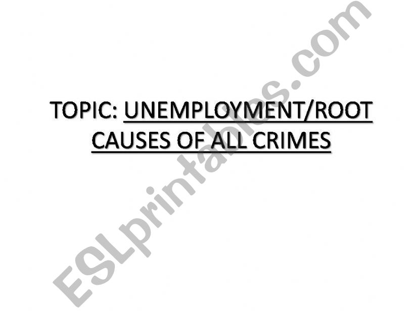 unemployment powerpoint