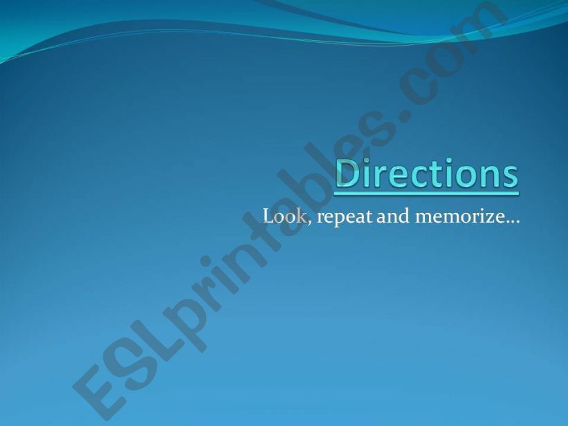 Directions powerpoint