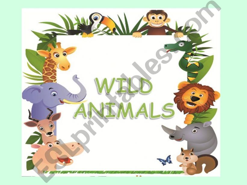 WILD ANIMALS powerpoint