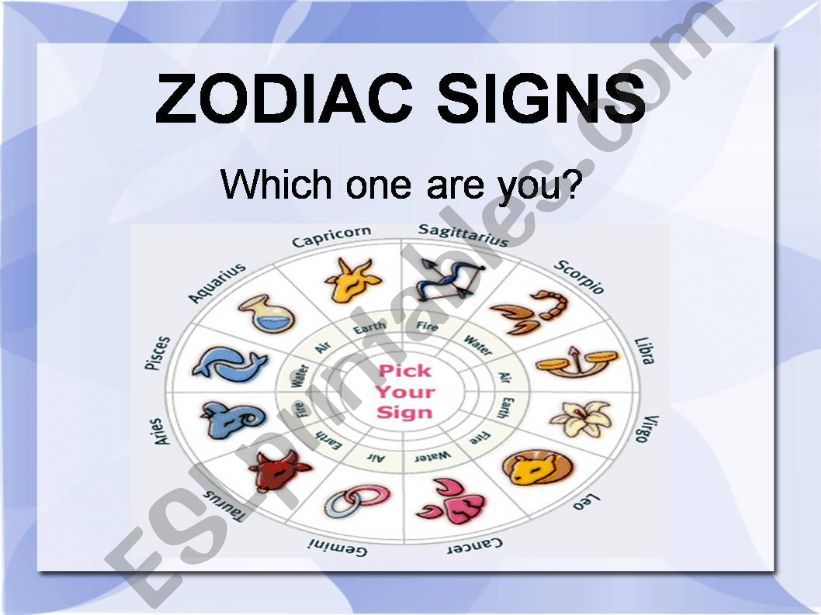 Zodiac Signs powerpoint