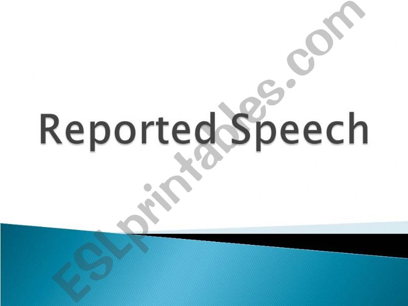 Reported Speech powerpoint