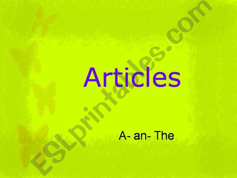 articles powerpoint