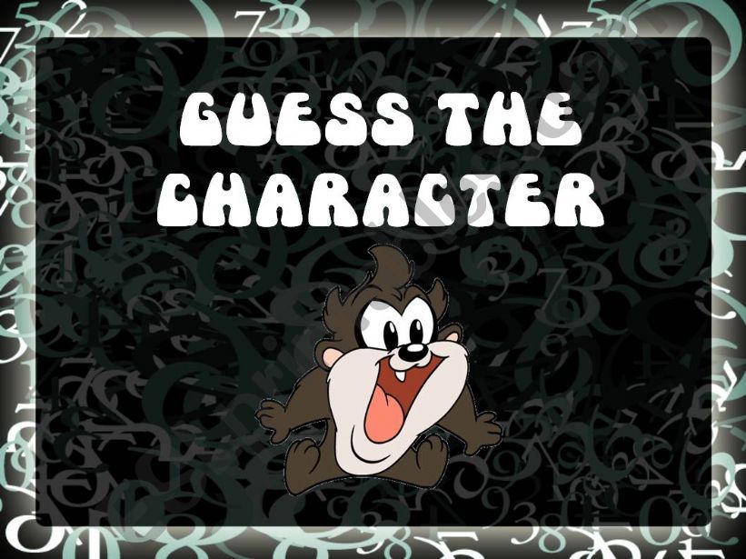Guess the Character powerpoint