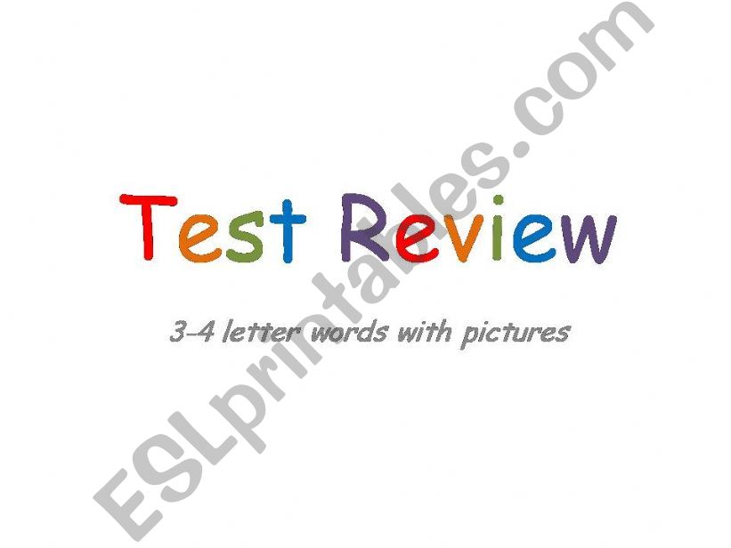 Game for Test Review  *Fully editable