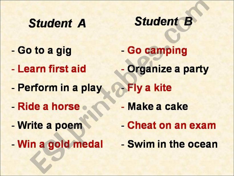 present perfect pair work powerpoint