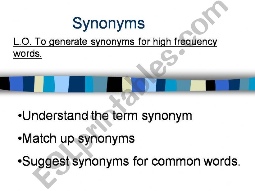 Synonyms powerpoint
