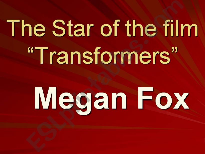 The Biography of Megan Fox powerpoint