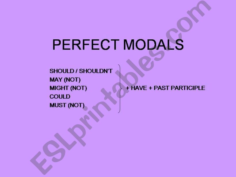 PERFECT MODALS powerpoint