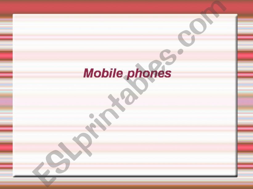 mobile phones presentation powerpoint