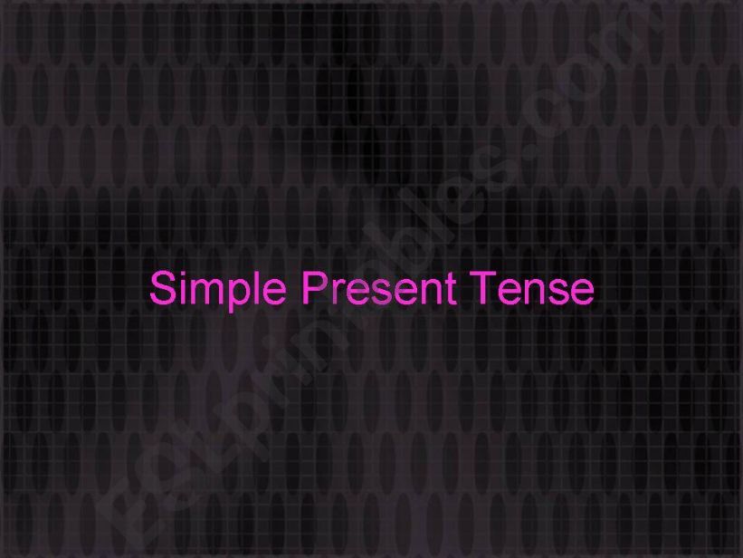Simple present tense powerpoint