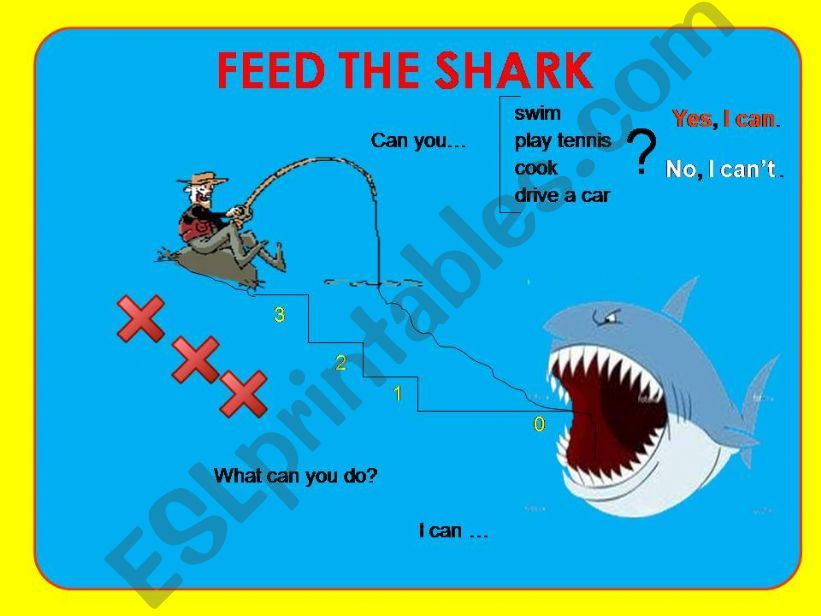 GAME FEED THE SHARK - CAN/ CANT