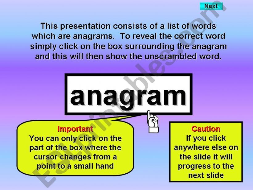 Body Parts - Anagrams powerpoint