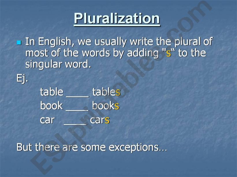 Pluralization powerpoint