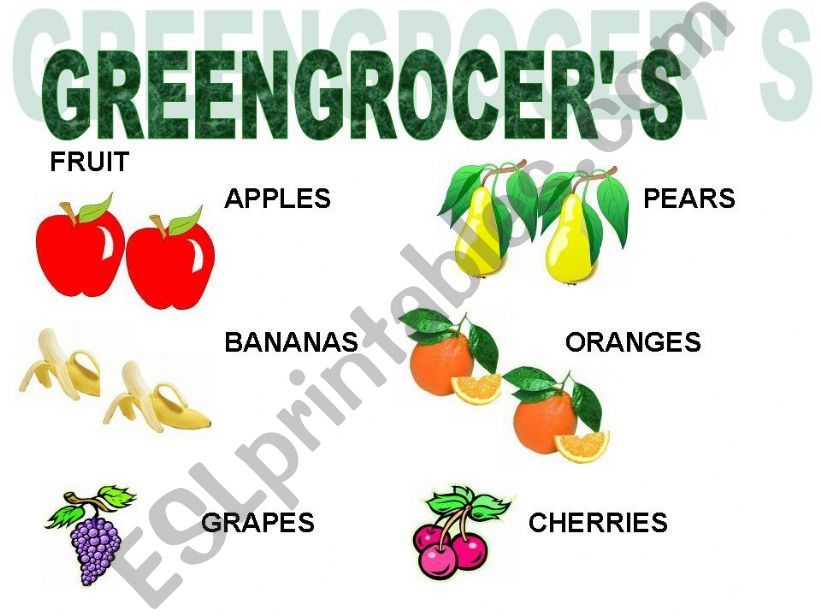 AT  THE GREENGROCER S - FRUIT