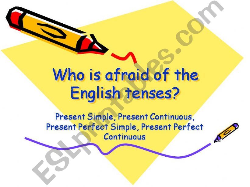 The Present Tenses powerpoint