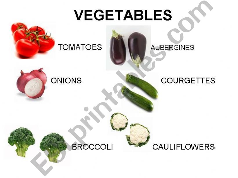 AT THE GREENGROCER´ S - VEGETABLES