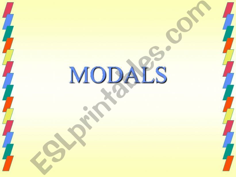 modals powerpoint