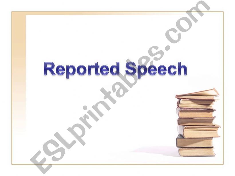 Reported Speech powerpoint