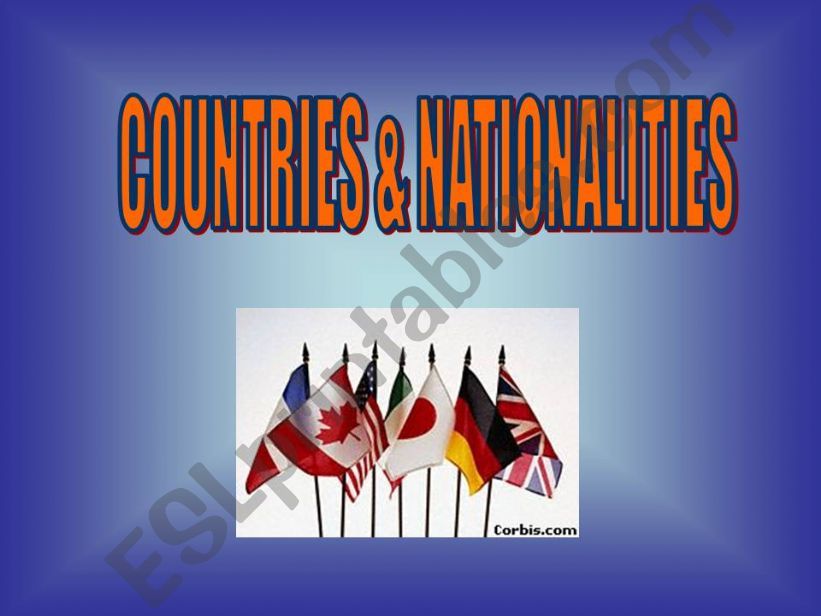 COUNTRIES AND NATIONALITIES. powerpoint