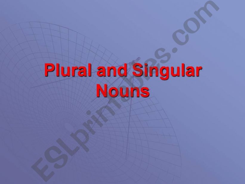 Plural of the Nouns powerpoint