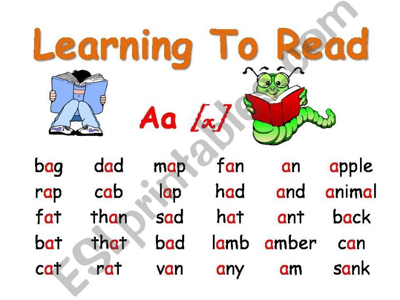 The Alphabet. Learning to Read.