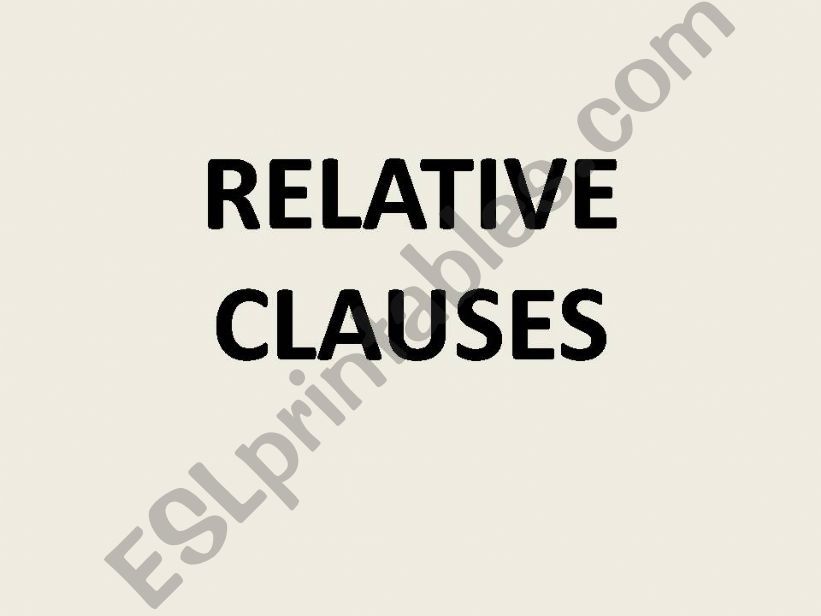 relative clauses who which that