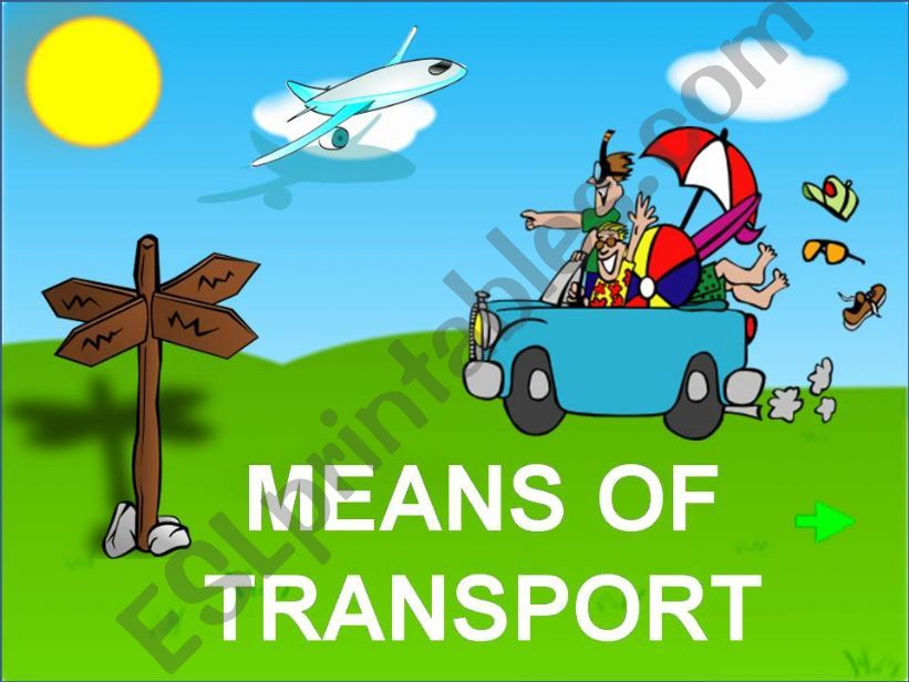 DIFFERENT MEANS OF TRANSPORT powerpoint