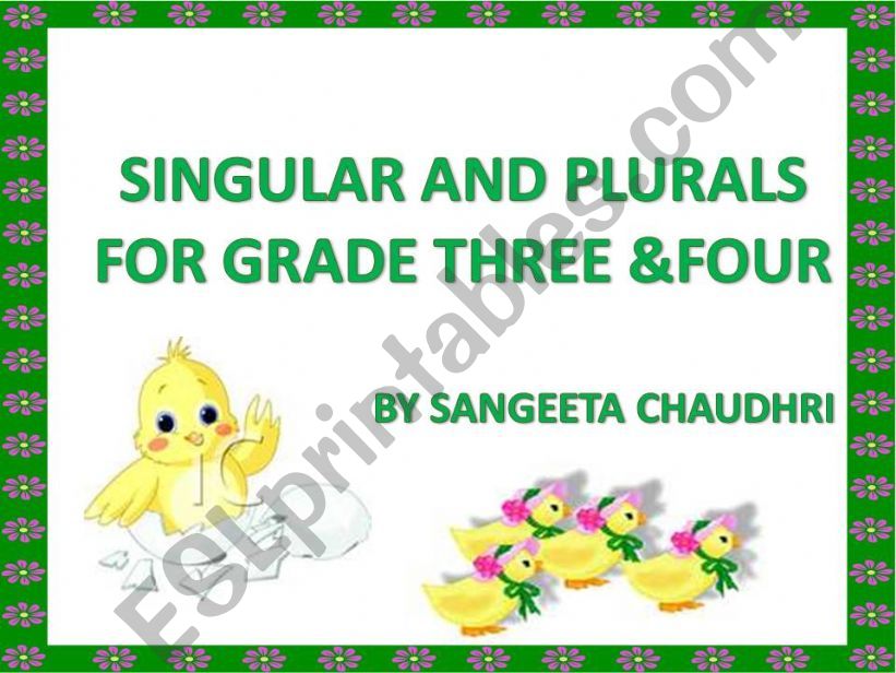 singular plural 1 powerpoint