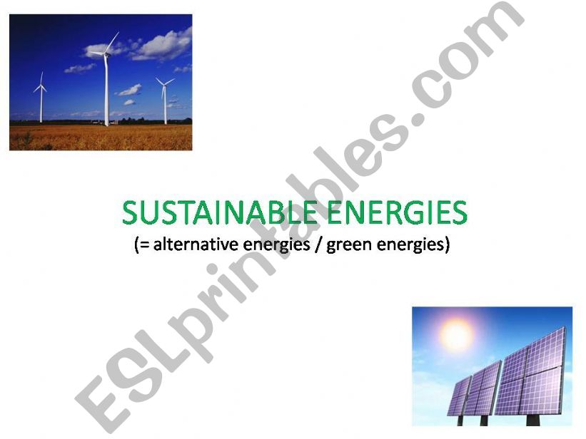 Sustainable energies powerpoint