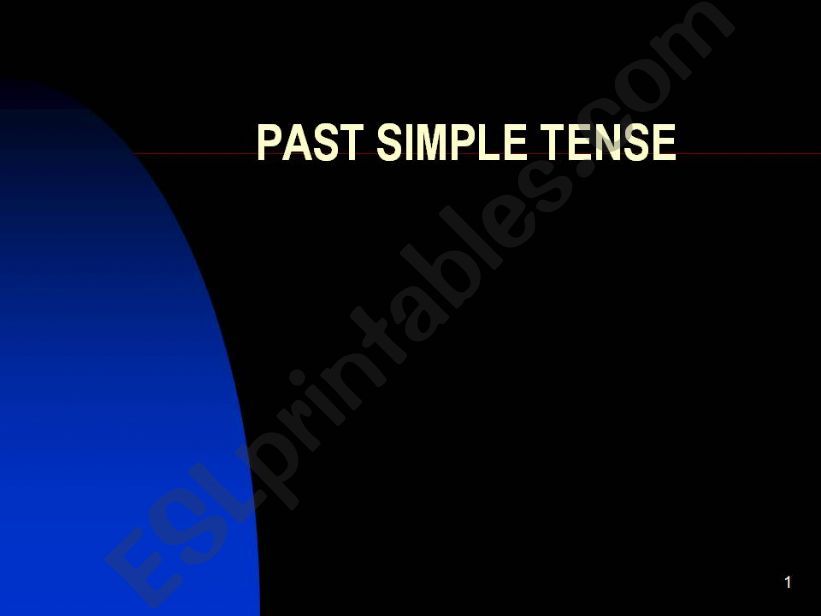 Past Simple Tense powerpoint