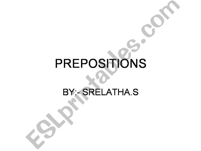 PREPOSITIONS powerpoint