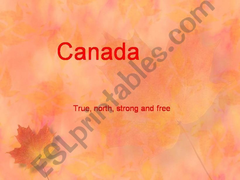 Oh Canada! powerpoint