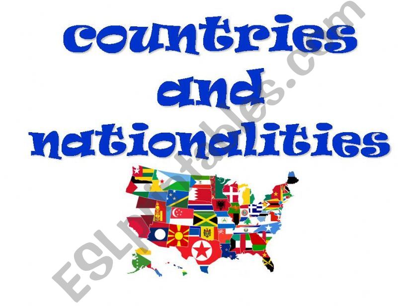 Countries and Nationalities powerpoint