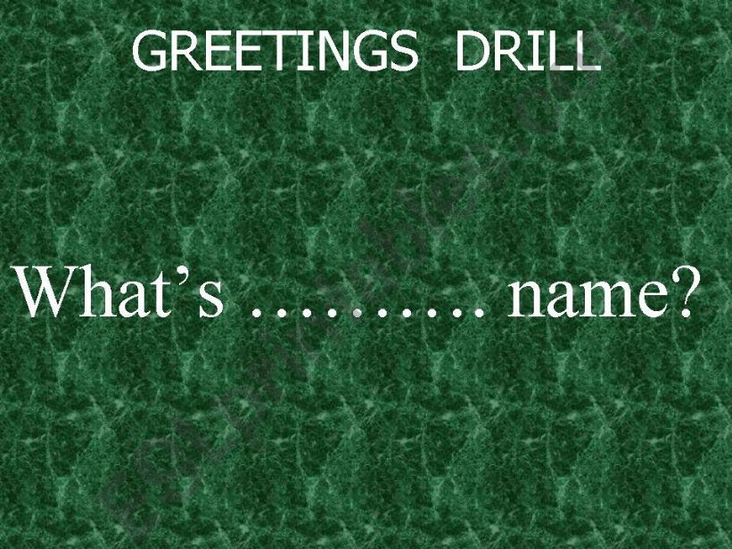 greetings drill powerpoint