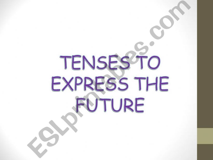 tenses to express the future powerpoint