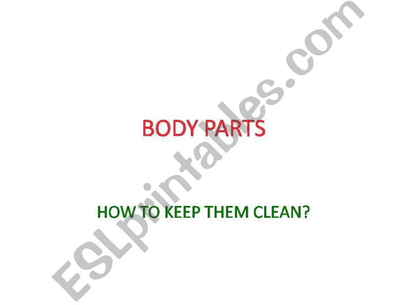 body parts_hygiene powerpoint
