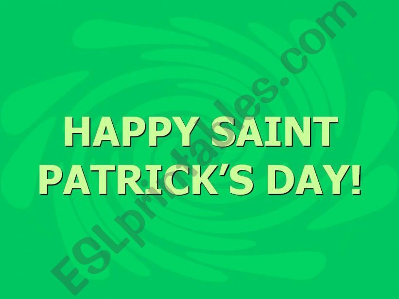 Happy Saint Patrick´s day powerpoint