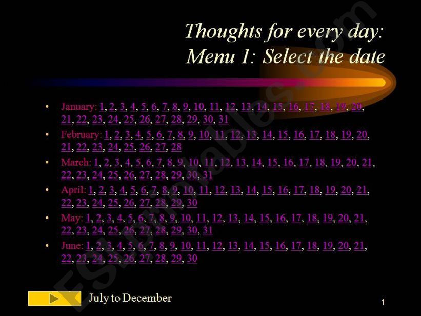 Thought for Day powerpoint