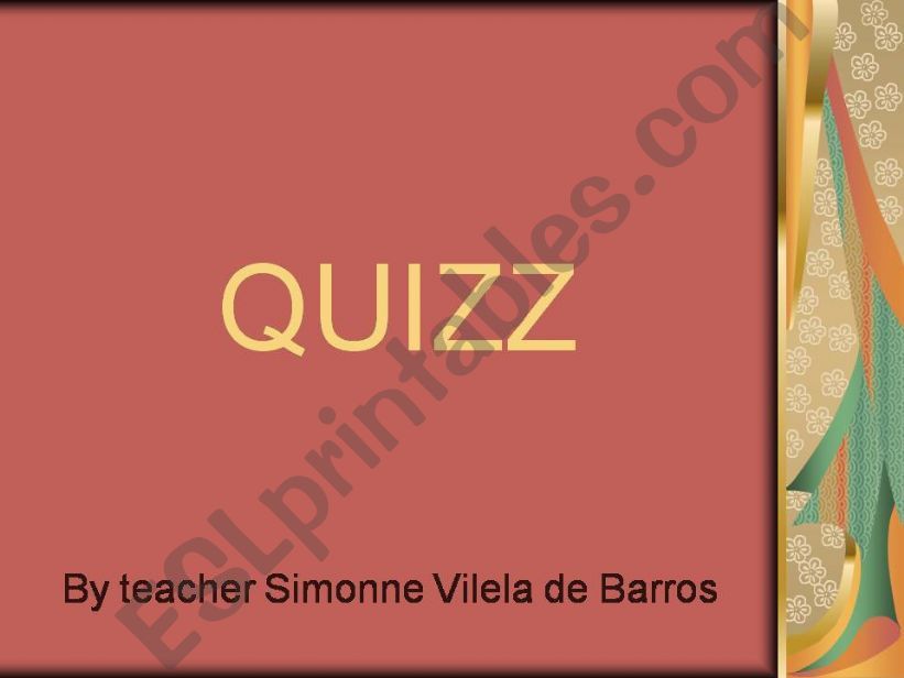 Simple present quizz powerpoint