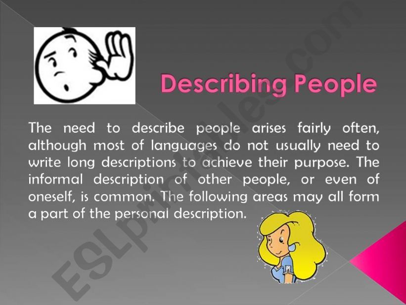 Describing People powerpoint