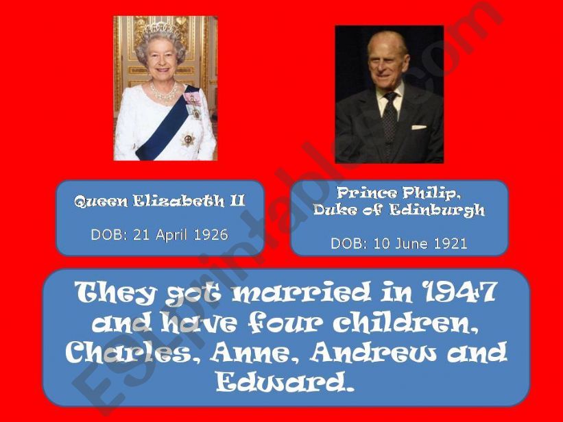 UK - THE ROYAL FAMILY powerpoint