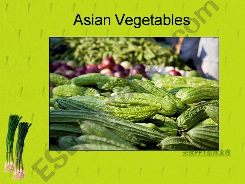 Asian Vegetables powerpoint