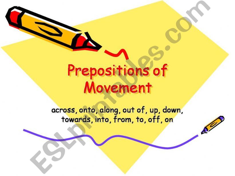 Preposition of Movement  powerpoint