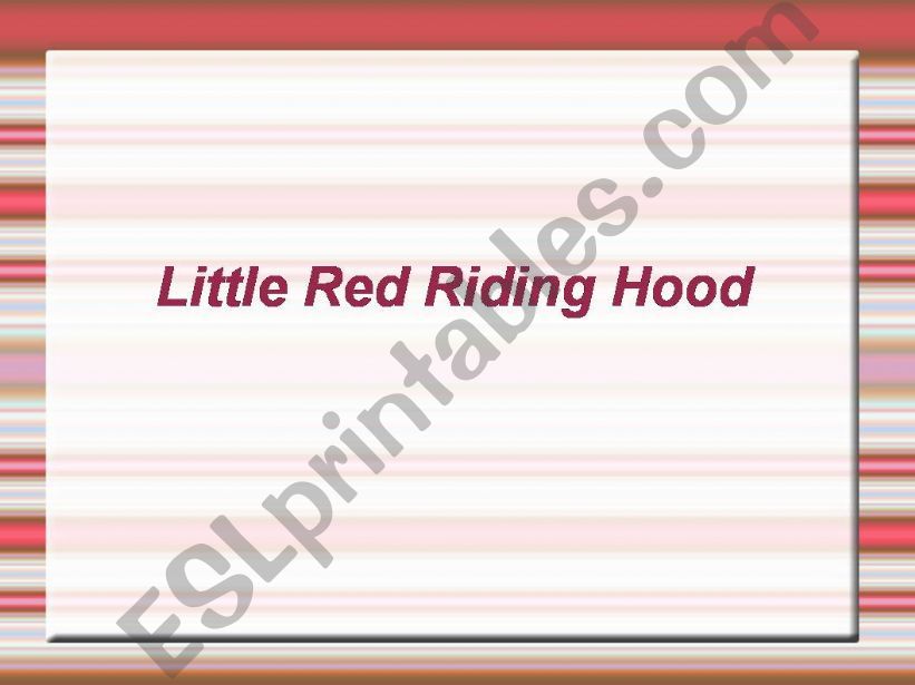 little red riding hood powerpoint