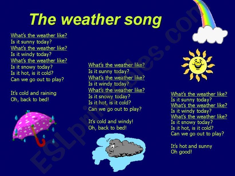 weather song powerpoint